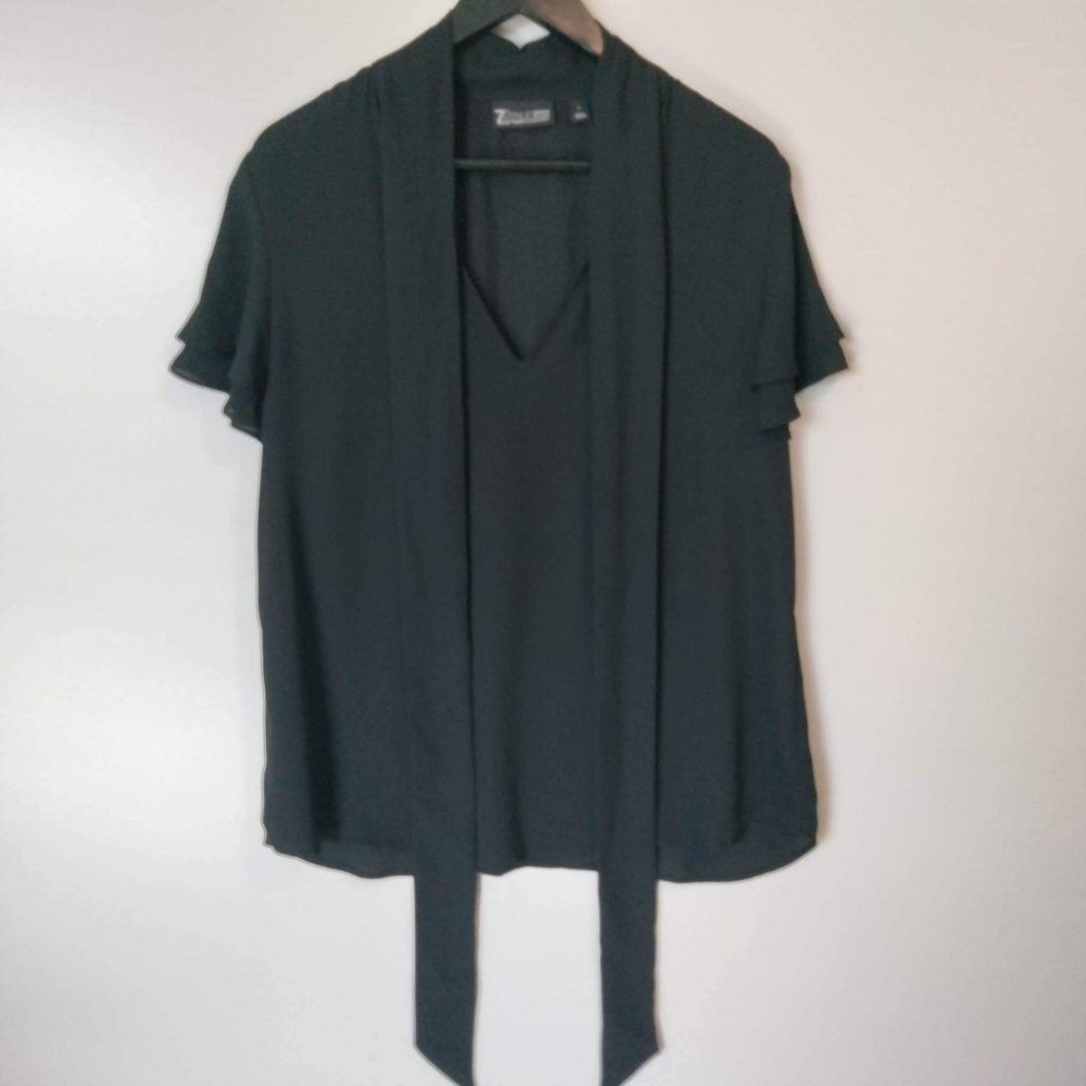 7th avenue‎ women's black shirt size L.